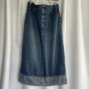 Lee Rider Riveted Two Tone Maxi Skirt